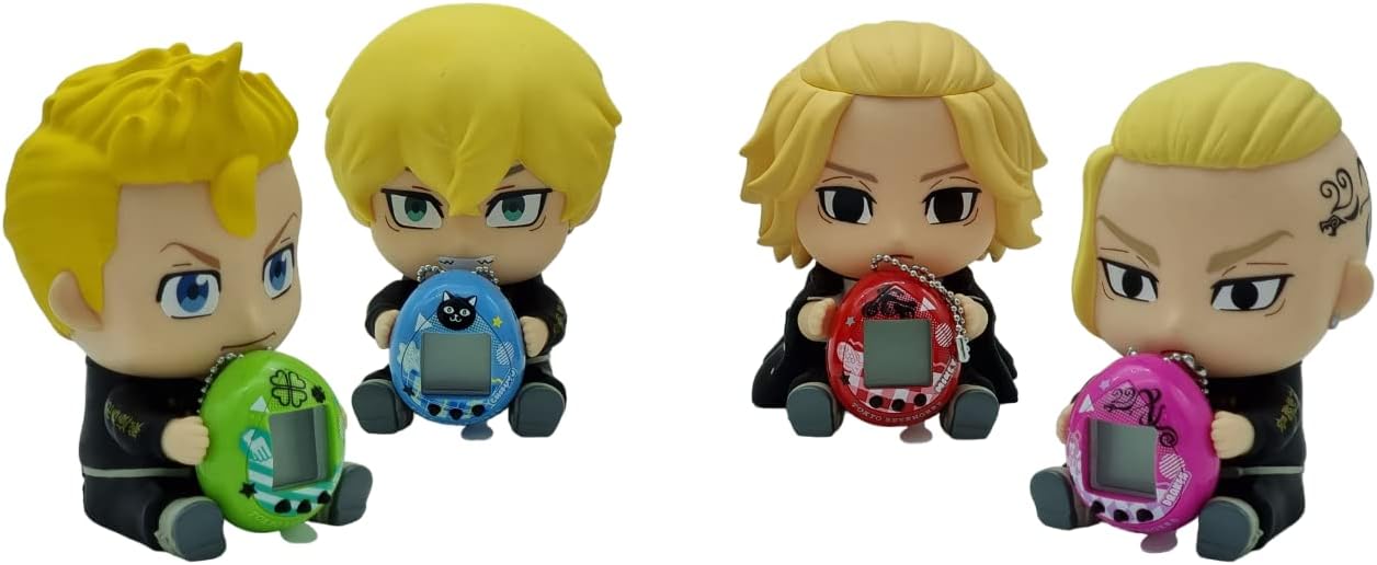 TAMAGOTCHI Bandai Tokyo Revengers Draken Version With Hugmy Figure | 4cm Virtual Pet Based On Tokyo Revengers Manga And Anime With Collectable Draken Hugmy Anime Merch | 90s Kids Toys Draken With Hugm