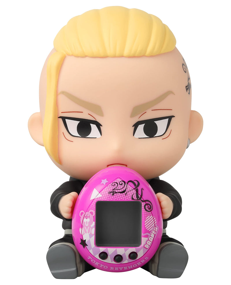 TAMAGOTCHI Bandai Tokyo Revengers Draken Version With Hugmy Figure | 4cm Virtual Pet Based On Tokyo Revengers Manga And Anime With Collectable Draken Hugmy Anime Merch | 90s Kids Toys Draken With Hugm