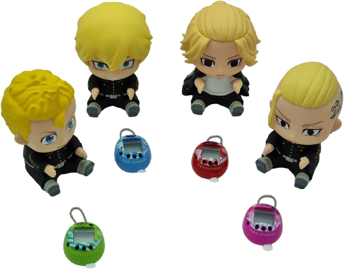 TAMAGOTCHI Bandai Tokyo Revengers Takemichi Version With Hugmy Figure | 4cm Virtual Pet Based On Tokyo Revengers Manga And Anime With Collectable Takemichi Hugmy Anime Merch | Kids Toys Takemichi With