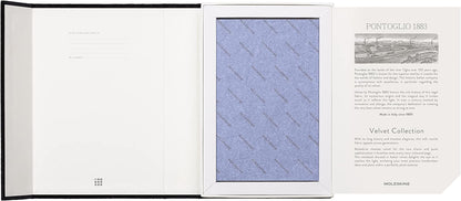 Moleskine Lined Notebook, Limited Edition Velvet Collection, Velvet Hard Cover and Elastic Closure, Purple Colour, Large Format, 144 Pages