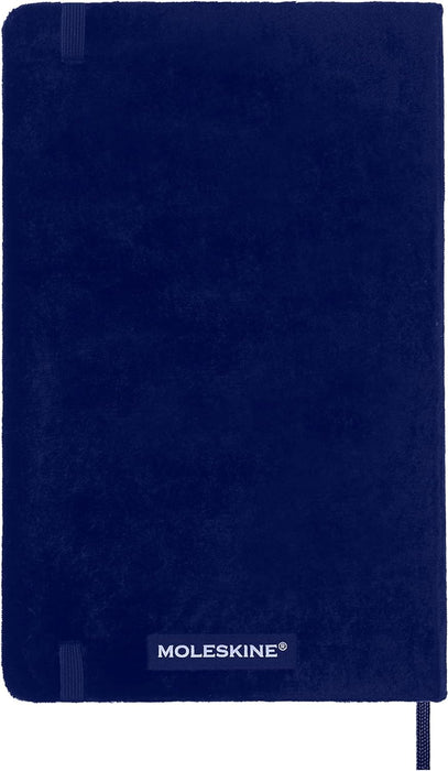 Moleskine Limited Edition Velvet Notebook, Hard Cover, Large (6" x 9"), Ruled/Lined, Iris Purple, 240 Pages