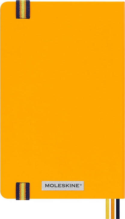 Moleskine x K-Way Notebook, Custom Edition Ruled Layout and Hard Cover Journal, Size Large 13x21 cm, Colour
