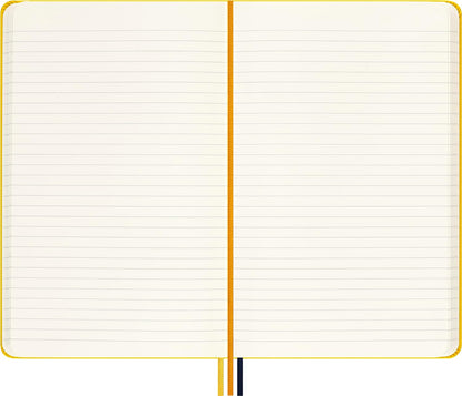Moleskine x K-Way Notebook, Custom Edition Ruled Layout and Hard Cover Journal, Size Large 13x21 cm, Colour Yellow