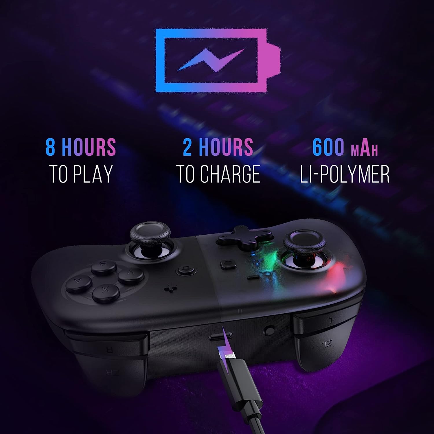 Oniverse - Bluetooth Controller For Nintendo Switch / Pc / Ios / Android - Black Star