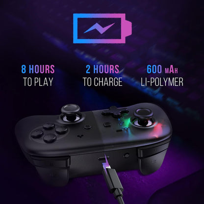 Oniverse - Bluetooth Controller For Nintendo Switch / Pc / Ios / Android - Black Star