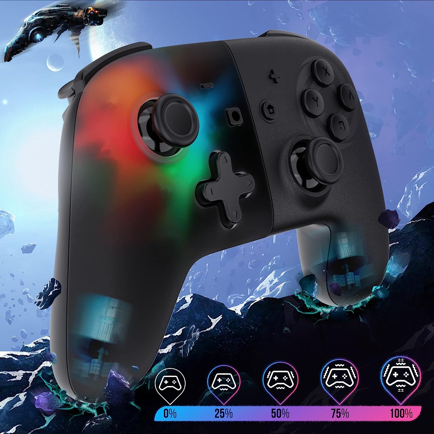 Oniverse - Bluetooth Controller For Nintendo Switch / Pc / Ios / Android - Black Star