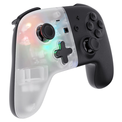 Oniverse White Star Wireless Switch Controller Switch Pro Controller LED Bluetooth Controller voor Switch OLED Switch Switch Lite (iOS en Android) Vibration Turbo Mode 6 assen Gyroscoop Wit