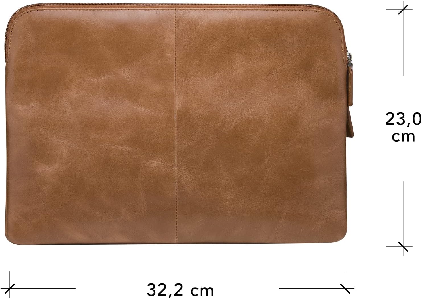 dbramante1928 - Skagen Pro+ Laptop Sleeve - Compatible With Macbook Pro (2020)/Air(2020) 13" - Made From Sustainably Sourced Full Grain Leather - Front Pocket For Extra Storage - Tan - (2nd Gen