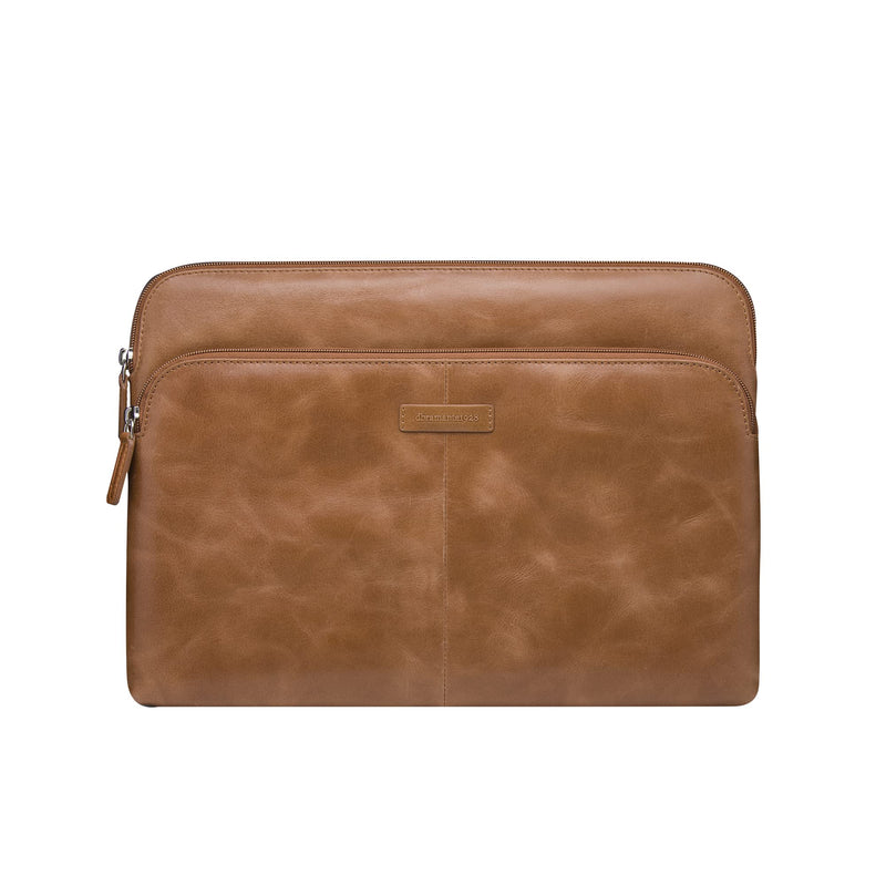 dbramante1928 - Skagen Pro+ Laptop Sleeve - Compatible With Macbook Pro (2020)/Air(2020) 13" - Made From Sustainably Sourced Full Grain Leather - Front Pocket For Extra Storage - Tan - (2nd Gen