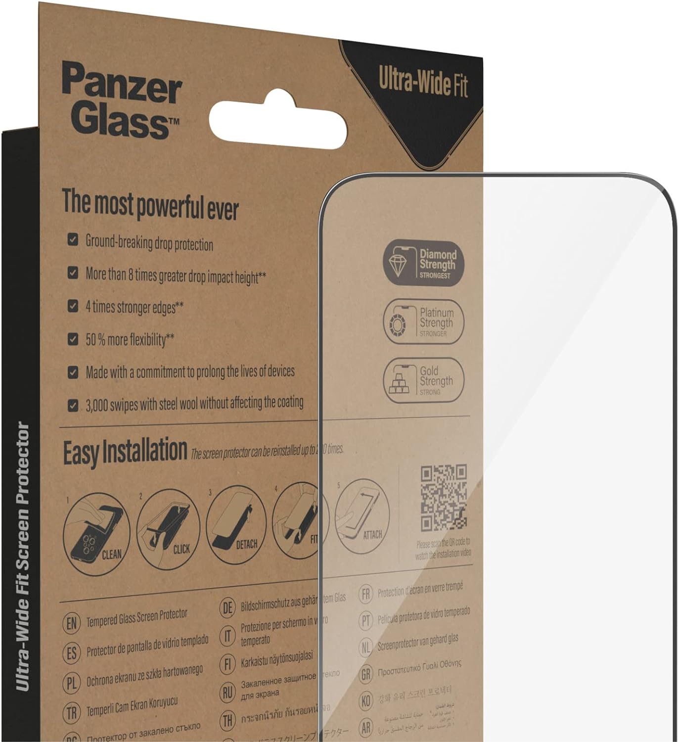 PanzerGlass Ultra-Wide Fit Apple iPhone Doorzichtige schermbeschermer 1 stuk(s