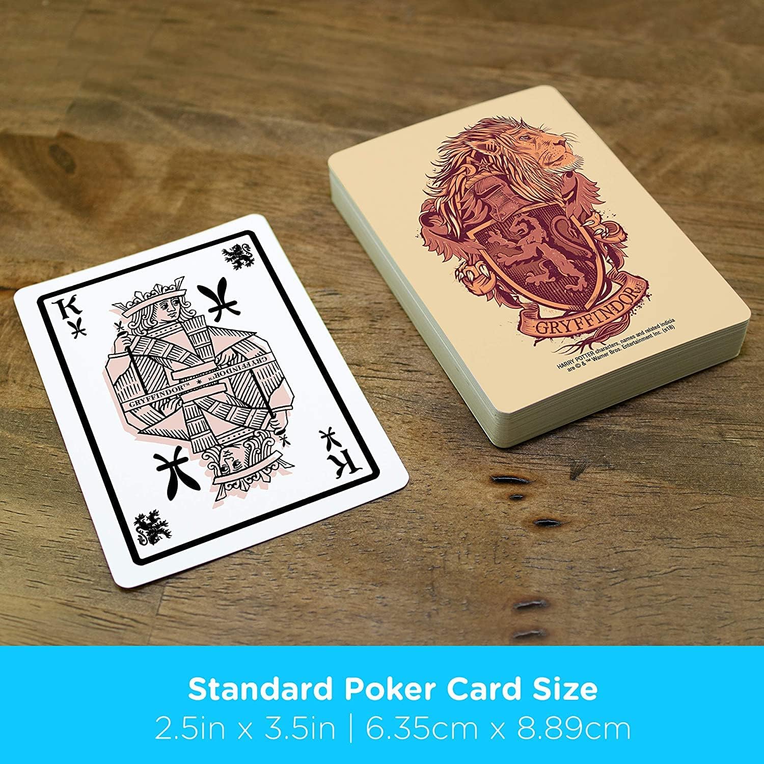AQUARIUS Harry Potter Playing Cards - Gryffindor Themed Deck of Cards for Your Favorite Card Games - Officially Licensed Harry Potter Merchandise & Collectibles