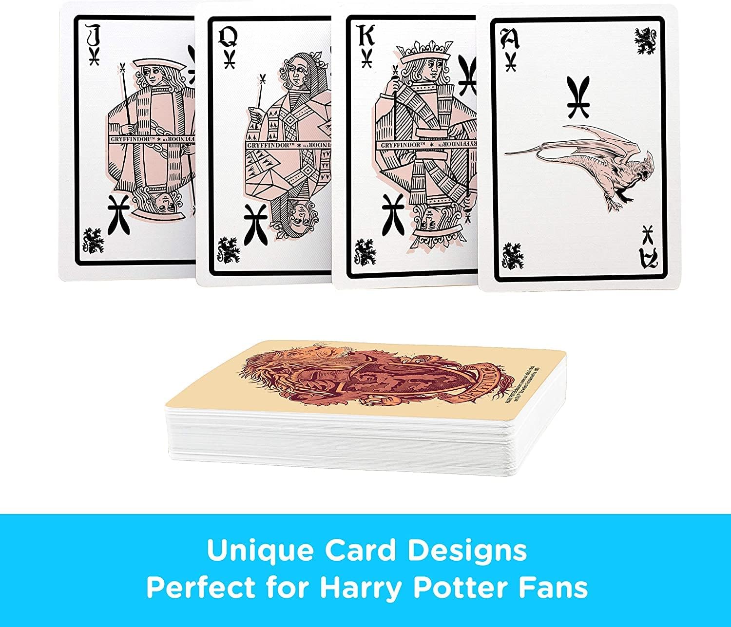 AQUARIUS Harry Potter Playing Cards - Gryffindor Themed Deck of Cards for Your Favorite Card Games - Officially Licensed Harry Potter Merchandise & Collectibles