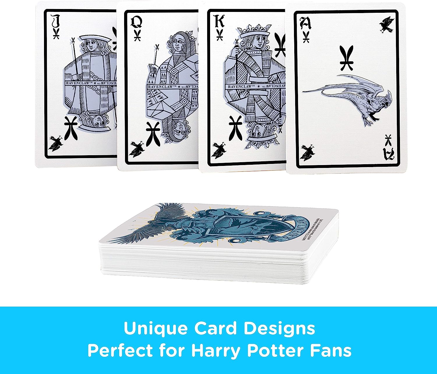 AQUARIUS Harry Potter Playing Cards - Ravenclaw Themed Deck of Cards for Your Favorite Card Games - Officially Licensed HP Merchandise & Collectibles