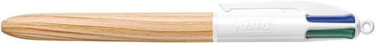 Bic Box of 12 Pens 4 Colours Wood