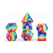 Fanroll - 16Mm Sharp Edge Silicone Rubber Poly Dice Set: Rainbow