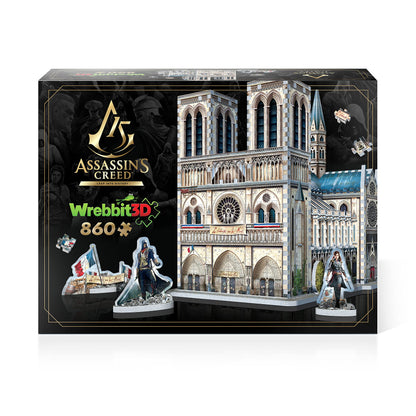 Wrebbit | Assassin's Creed Unity: Notre-Dame - 860 -Piece | 3D Jigsaw Puzzle | Ages 14+ |