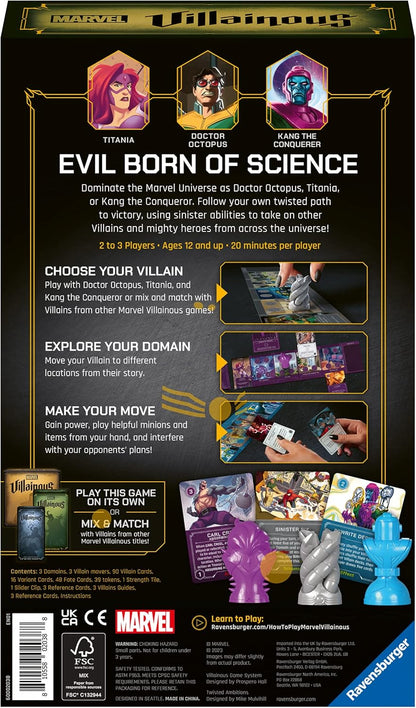 Ravensburger Marvel Villainous Twisted Ambitions - Immersive Strategy Board Games for Adults and Kids Age 12 Years Up - Can Be Played as a Stand-Alone or Expansion