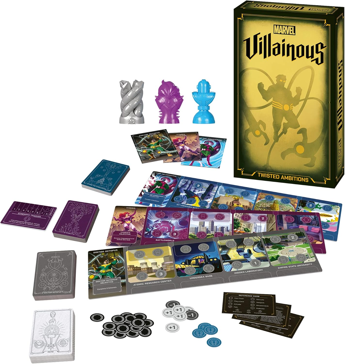 Ravensburger Marvel Villainous Twisted Ambitions - Immersive Strategy Board Games for Adults and Kids Age 12 Years Up - Can Be Played as a Stand-Alone or Expansion