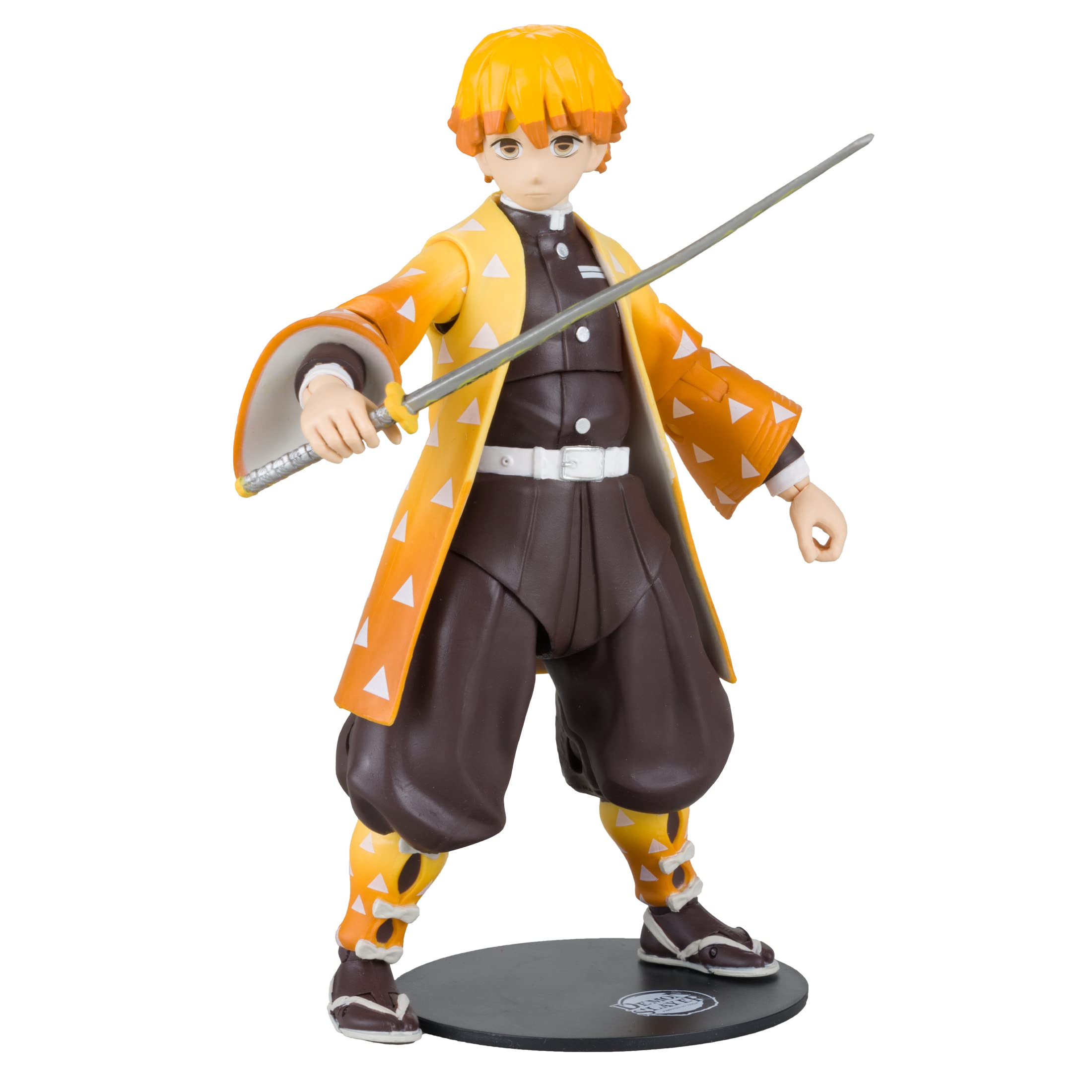 McFarlane Toys, Demon Slayer 7-inch Zenitsu Agatsuma Action Figure, Netflix Demon Slayer Anime Series Collectible Figure with Collectors Stand Base - Ages 12+