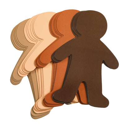 Multicultural Big People Shapes Set of 24, Multicultural Glossy Card, Skin Color Paper, Kids Around The World, Cardboard People, People Shapes, Multicultural, Diversity
