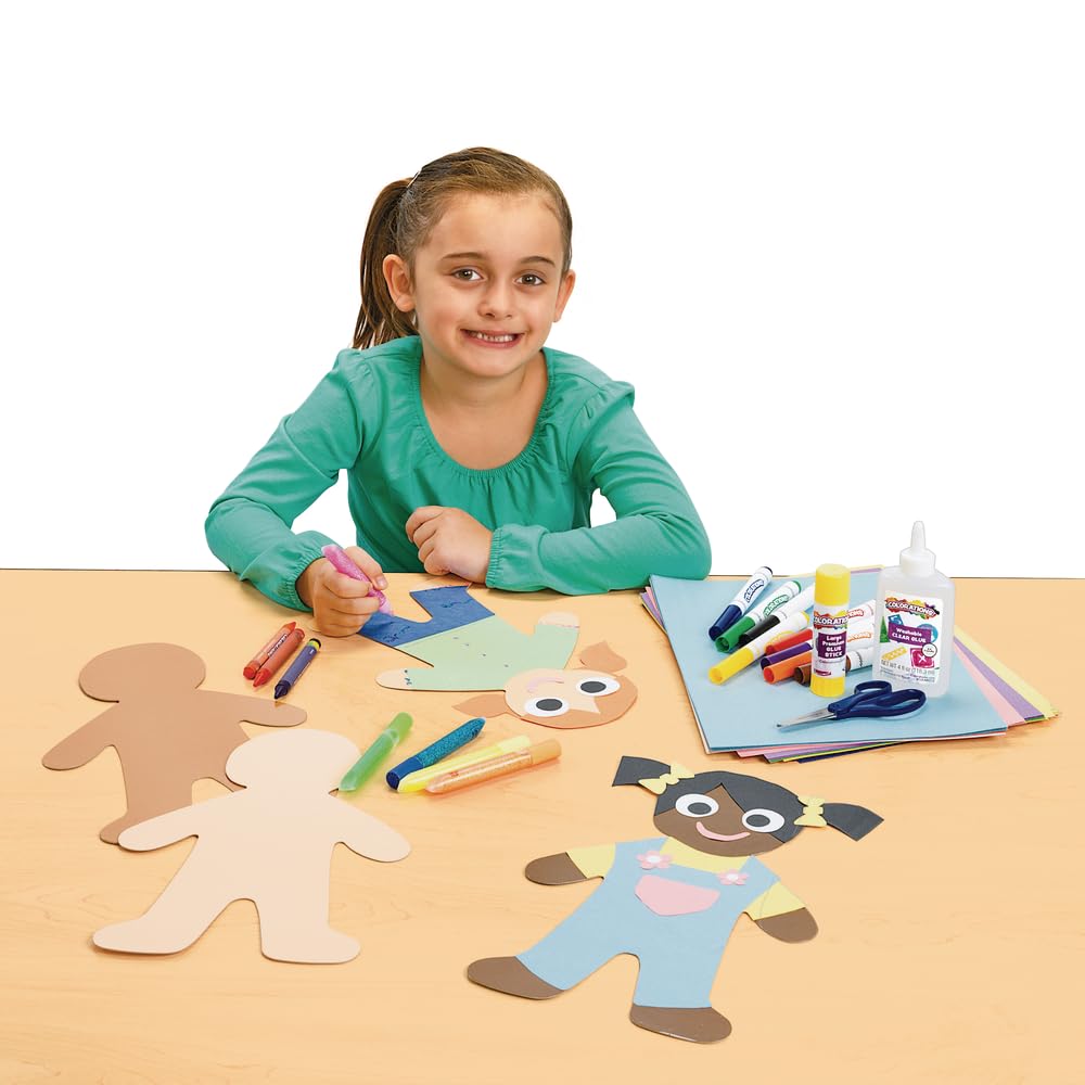 Multicultural Big People Shapes Set of 24, Multicultural Glossy Card, Skin Color Paper, Kids Around The World, Cardboard People, People Shapes, Multicultural, Diversity
