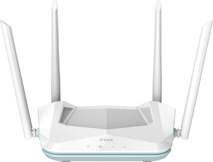 D-Link R15 EAGLE PRO AI AX1500 Smart Router with AI Wi-Fi/Traffic Optimiser, AI Parental Control, Gigabit Ports, MU-MIMO, 1024 QAM, OFDMA, WPA3, D-Link Wi-Fi Mesh. Works with Alexa/Gooogle Assistant.