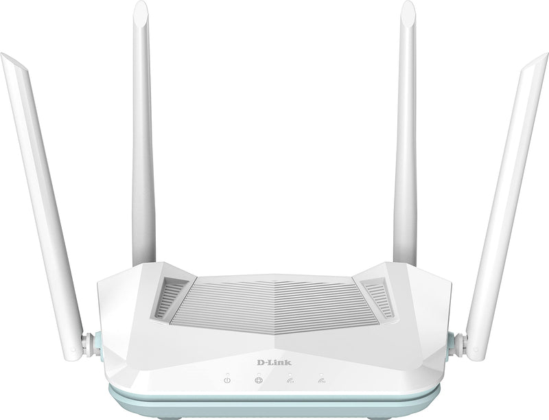 D-Link R15 EAGLE PRO AI AX1500 Smart Router with AI Wi-Fi/Traffic Optimiser, AI Parental Control, Gigabit Ports, MU-MIMO, 1024 QAM, OFDMA, WPA3, D-Link Wi-Fi Mesh. Works with Alexa/Gooogle Assistant.