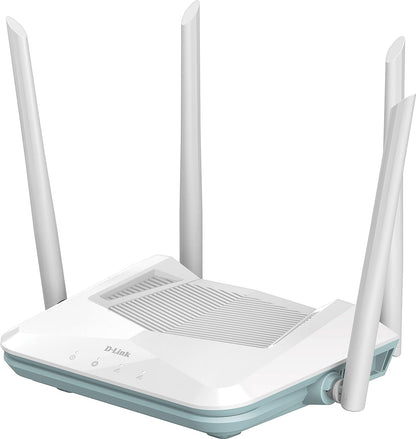D-Link R15 EAGLE PRO AI AX1500 Smart Router with AI Wi-Fi/Traffic Optimiser, AI Parental Control, Gigabit Ports, MU-MIMO, 1024 QAM, OFDMA, WPA3, D-Link Wi-Fi Mesh. Works with Alexa/Gooogle Assistant.