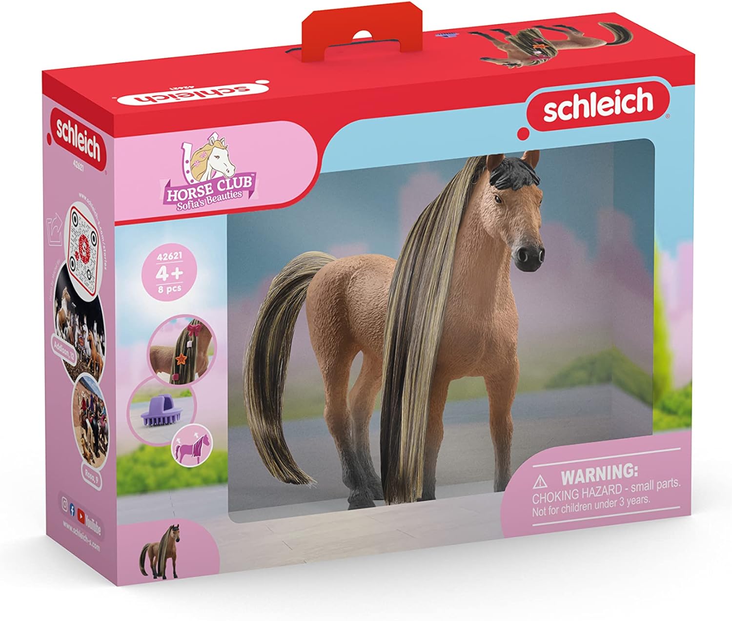 SCHLEICH 42621 Beauty Horse Achal Tekkiner Stallion Sofia's Beauties Toy Playset for children aged 4-12 Years