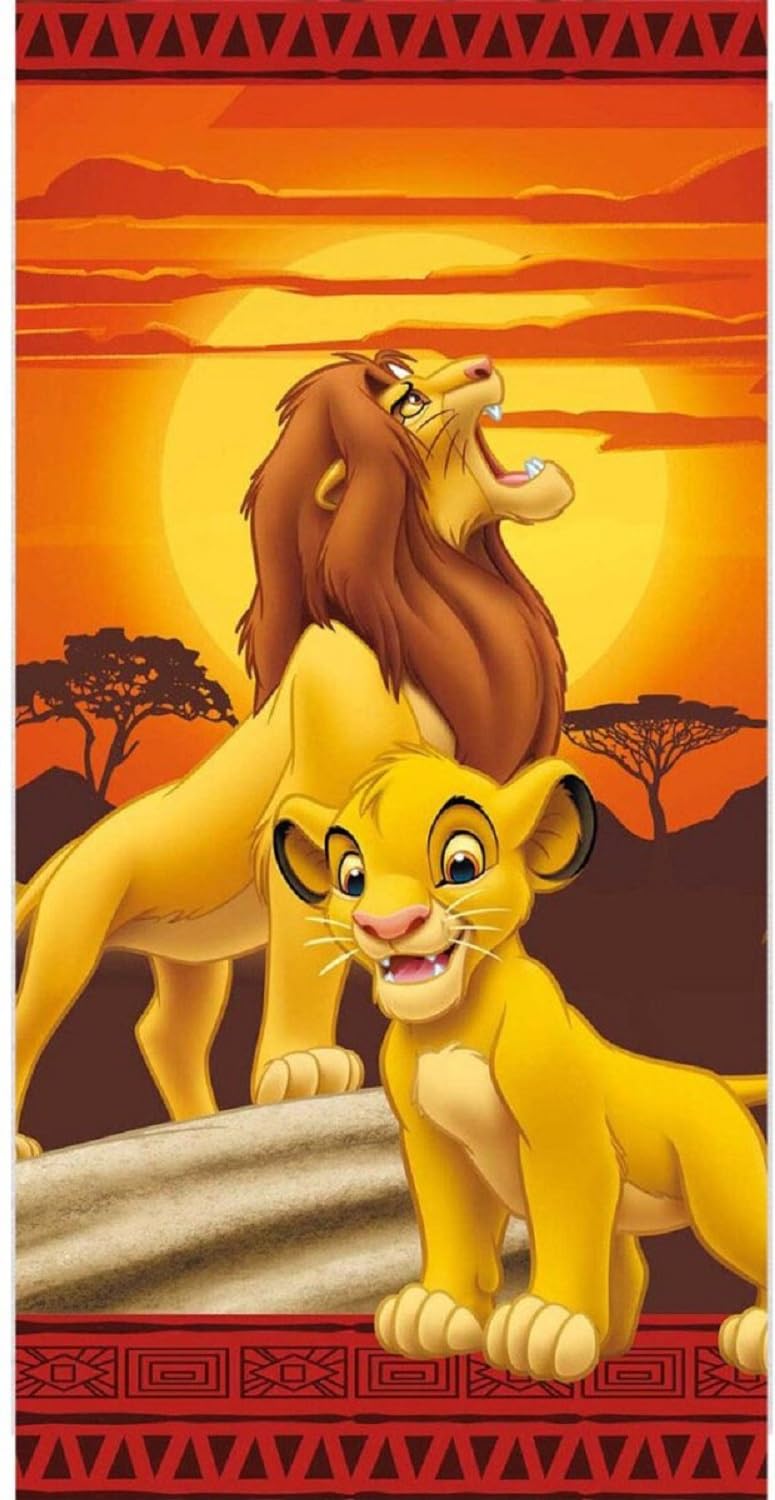 AYMAX Disney - Le Roi Lion - Serviette de Plage 100% Coton - 70x140cm