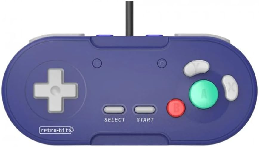 Retro-Bit Legacy GC Wired Controller - for Gamecube & Wii - Indigo