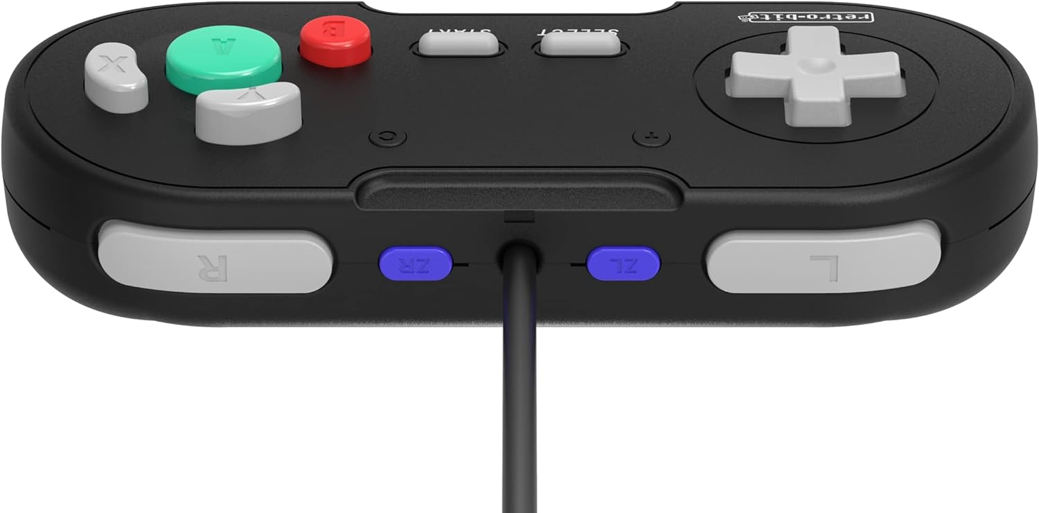 Retro-Bit Legacy GC Wired Controller - for Gamecube & Wii - Black