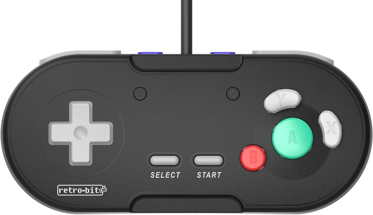 Retro-Bit Legacy GC Wired Controller - for Gamecube & Wii - Black