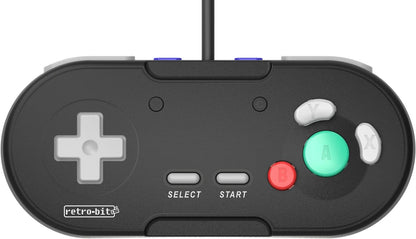 Retro-Bit Legacy GC Wired Controller - for Gamecube & Wii - Black