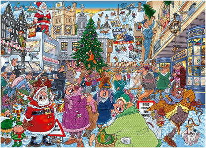 Jumbo, Wasgij Christmas 19 - Santa Dash, Jigsaw Puzzle for Adults, 2 x 1000 Piece