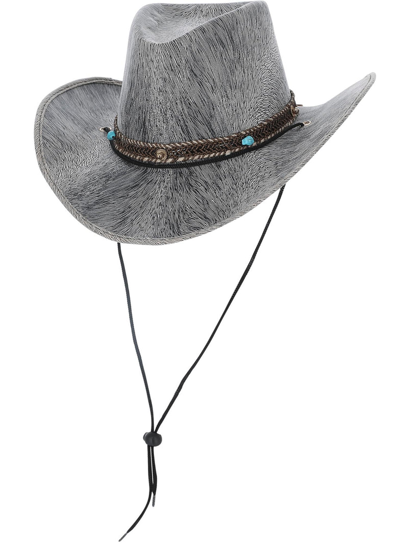 Smiffys Grey Western Distressed Cowboy Hat