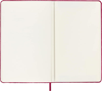 Moleskine Lined Notebook, Limited Edition Velvet Collection, Velvet Hard Cover and Elastic Closure, Pink Colour, Large Format, 144 Pages