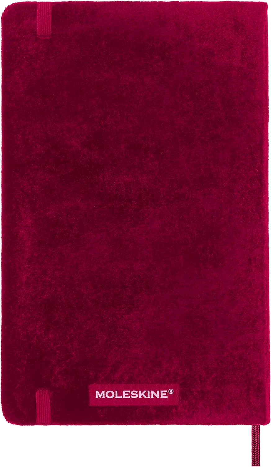 Moleskine Lined Notebook, Limited Edition Velvet Collection, Velvet Hard Cover and Elastic Closure, Pink Colour, Large Format, 144 Pages
