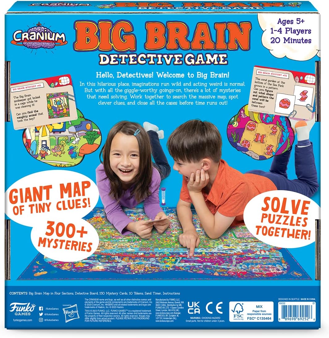 Funko Games Cranium Big Brain Game - Light Strategy Board Game For Children & Adults (Ages 10+) - 2-4 Players - Collectable Vinyl Figure - Gift Idea