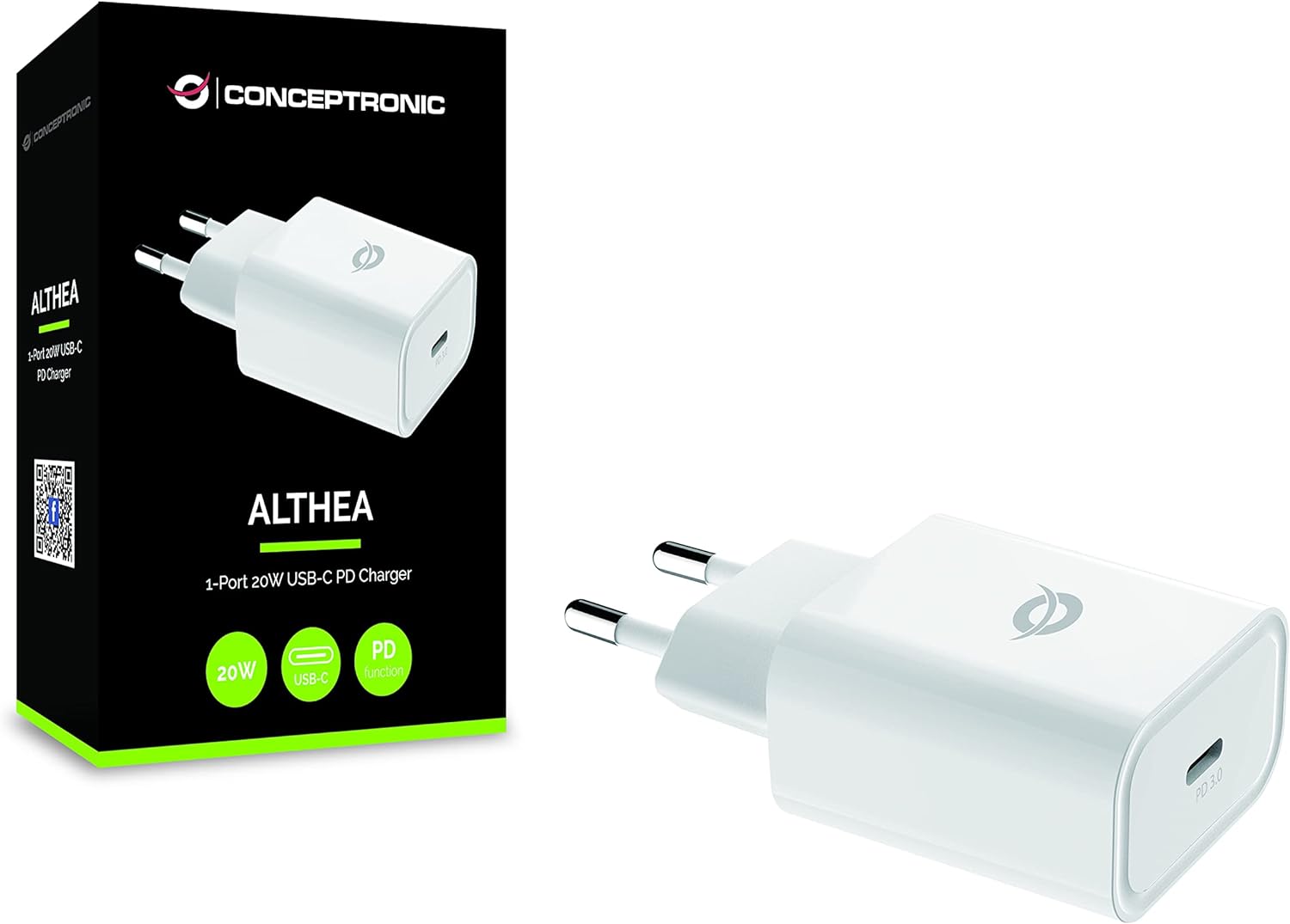 Mini Usb Charger 20W White Usb-C