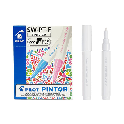 PILOT Pintor Fine Line Bullet Paint Marker 2.9mm Tip- White (Pack of 6)
