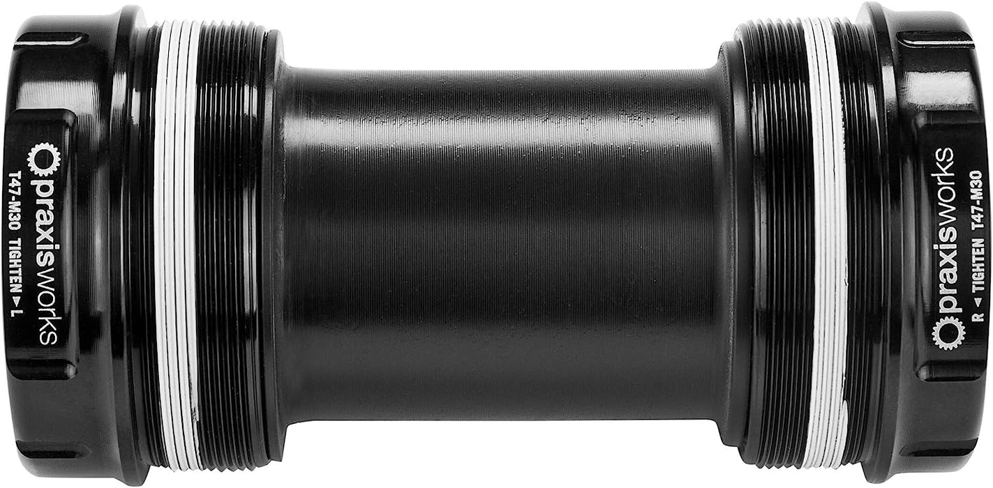 Praxis Black PEDALIER M30 T47 THR 68/73mm (Road/MTN) 47-0000, Adults Unisex, STANDARD