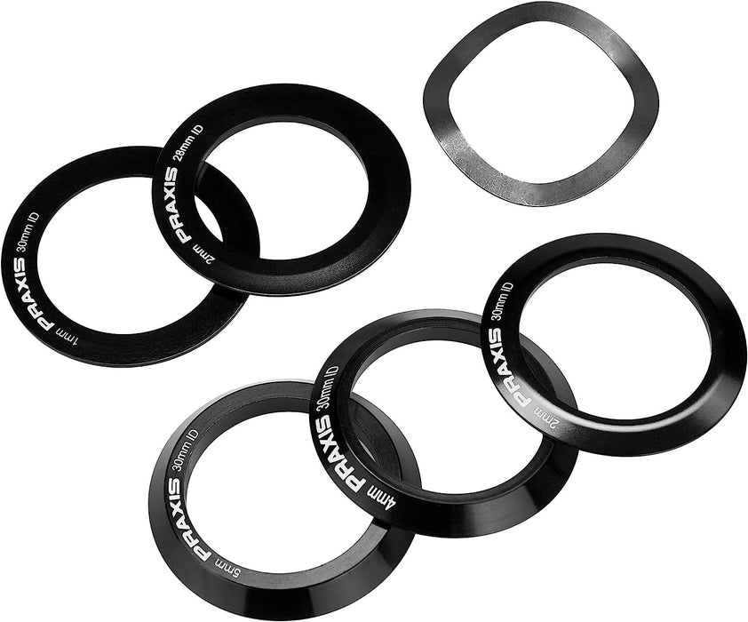 Praxis Black PEDALIER M30 T47 THR 68/73mm (Road/MTN) 47-0000, Adults Unisex, STANDARD