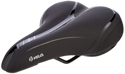 VELO Unisex Adult Fit Traveller Saddle For Bicycle XL Black