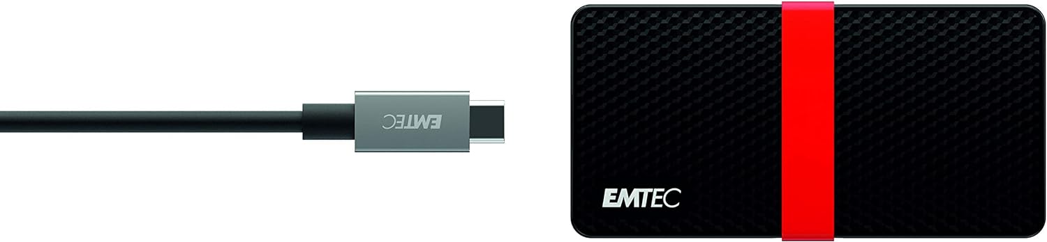 Emtec SSD 3.1 Gen1 x200 256GB Tragbar Schwarz