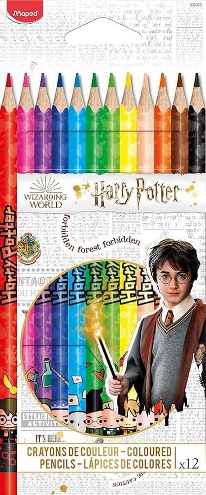 Maped 12 Harry Potter Colouring Pencils - Ideal for Back to School - In Cardboard Case - 832053