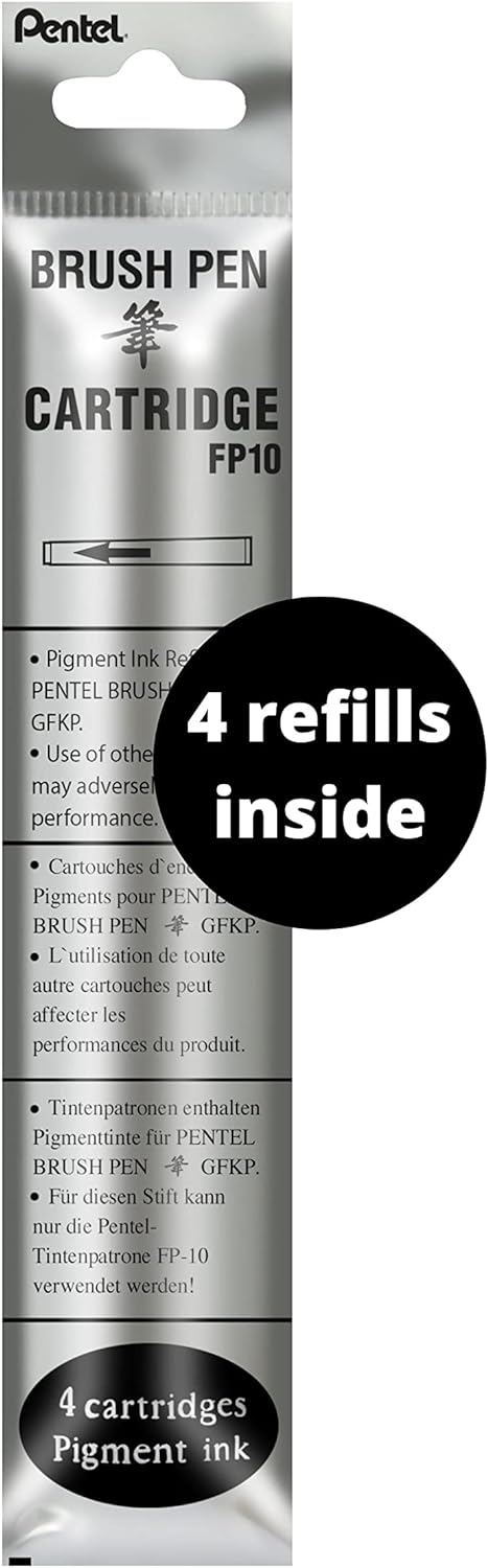 Pentel Nachfüllpatrone FP10-A für Pinselstift GFKP3-A