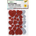 Folia 23791 - Foam Rubber Glitter Stickers, 40 Pcs, Hearts Assorted in Red and Silver