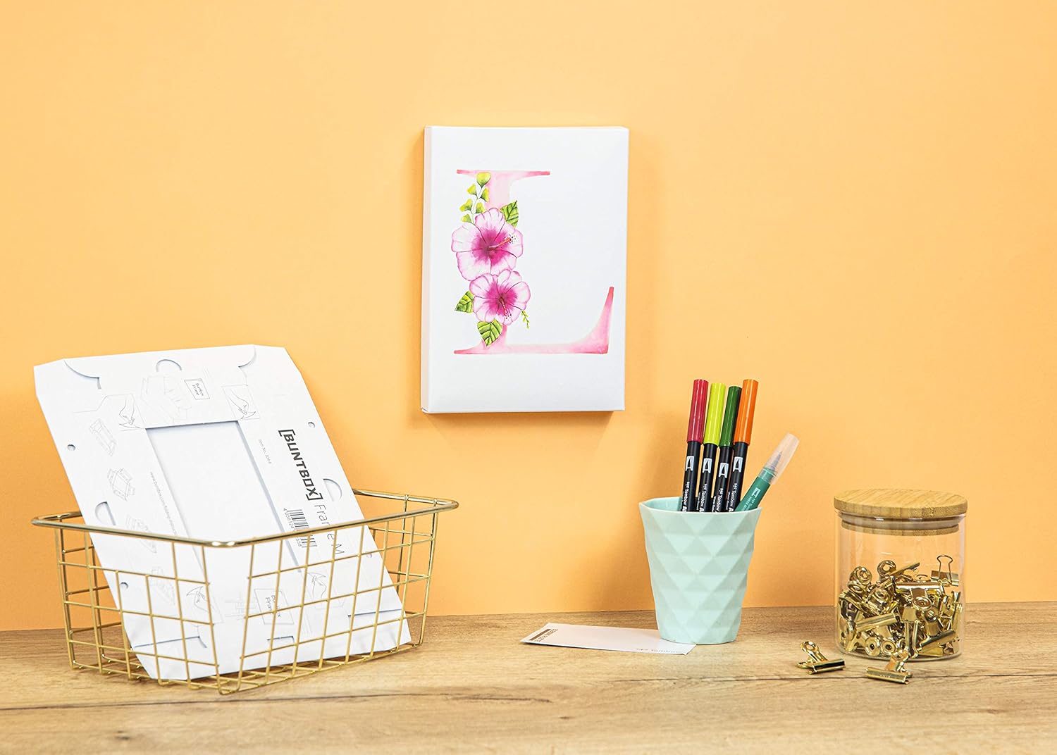 Tombow Watercoloring Canvas Set Floral Letters