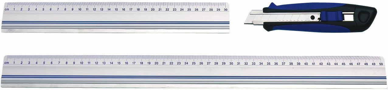 Wedo 50cm Aluminium Cutting Ruler - Silver